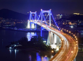 Landscape lighting lit up to greet BRICS summit