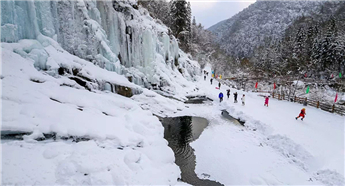 Wangtiane Mountain a snowy scenery landscape