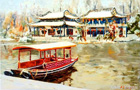 Slender West Lake in Ukrainian oil painters' eyes