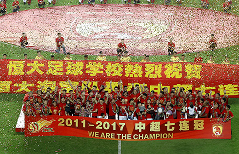 Guangzhou Evergrande win 7th CSL title with two games in hand