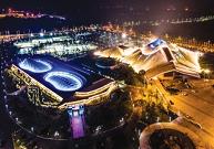 Sports Games of Jiangsu venues lights up Yangzhou skyline