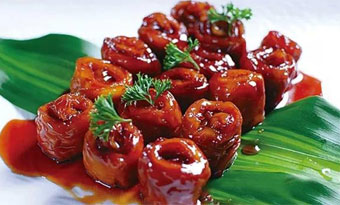 Braised Intestines in Brown Sauce (九转大肠/ Jiuzhuan Dachang)