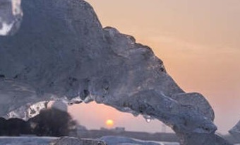 Large ice floes seen in Changchun