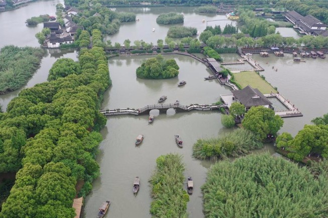 Scenery of Shajiabang Scenic Spot in Changshu, E China