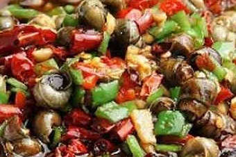 Stir-fried field snails