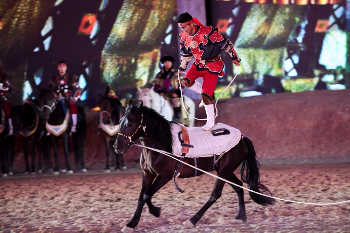 Equestrian performances staged in China's Inner Mongolia