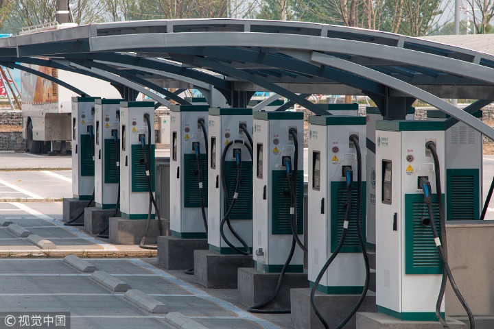 Charging stations for electric vehicles spread across China