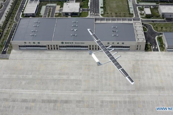 China-made solar-powered unmanned aircraft makes maiden flight