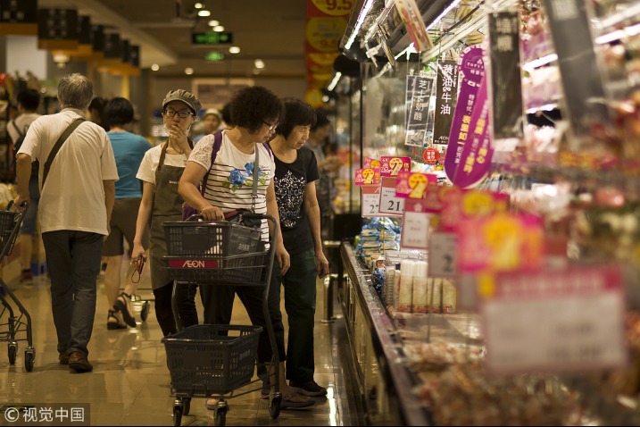 China's July CPI up 2.8%, PPI down 0.3%