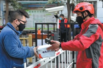 Deliverymen keep essential food-supply route operating