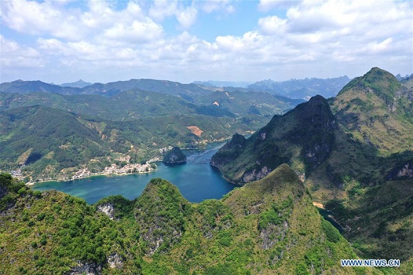 Scenery of Qibainong national geopark in Guangxi