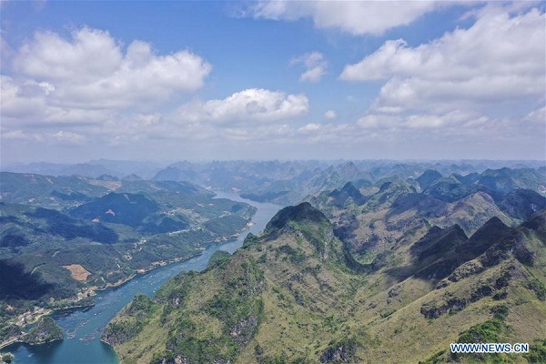 Scenery of Qibainong national geopark in Guangxi