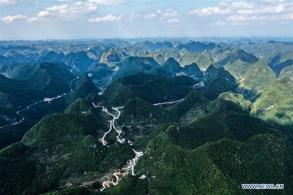 Scenery of Qibainong national geopark in Guangxi