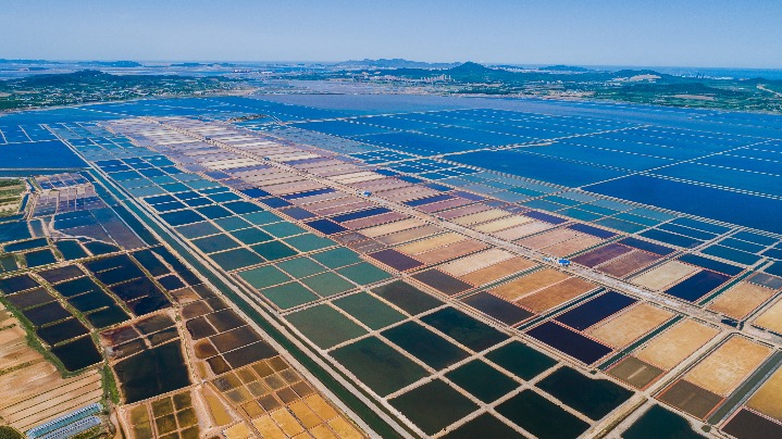 Dalian reveals colorful saltworks