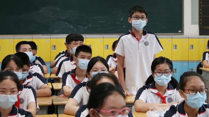 Students back to school in Wuhan