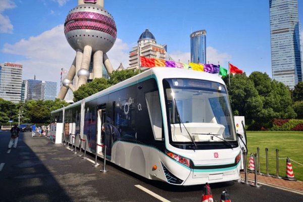 World's first Digital Railguided Tram debuts in Shanghai