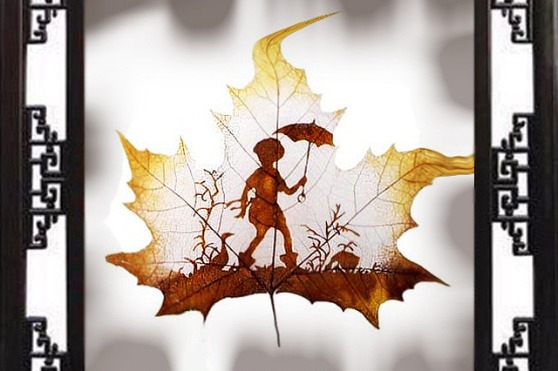 Leaf painting