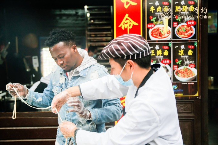 Making hand noodles and visiting sea of flowers on A Date with China