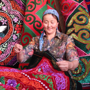 Embroidery of the Kazak ethnic group