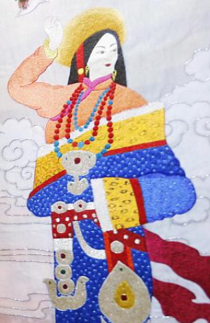 Embroidery of the Tibetan ethnic group