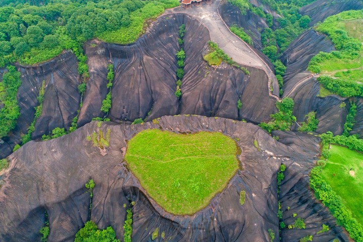 Heart-shaped natural wonder shines at national geo-park