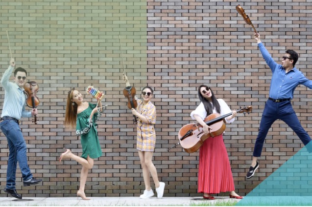 Concert that infuses marimba and a string quartet