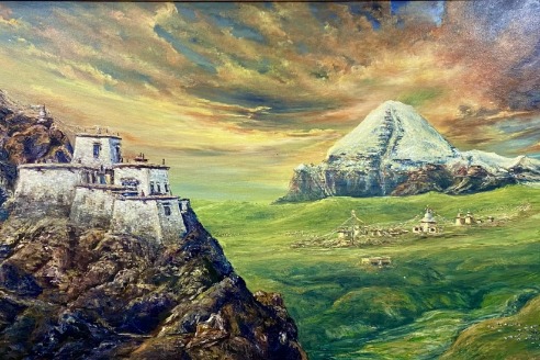 Painting exhibition hails enchanting, dynamic Tibet