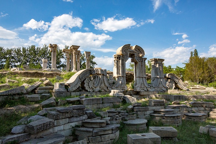 Picturesque scenery of Old Summer Palace in different seasons