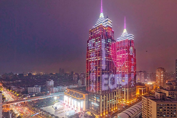 Landmark lighting for ECNU 70th anniversary