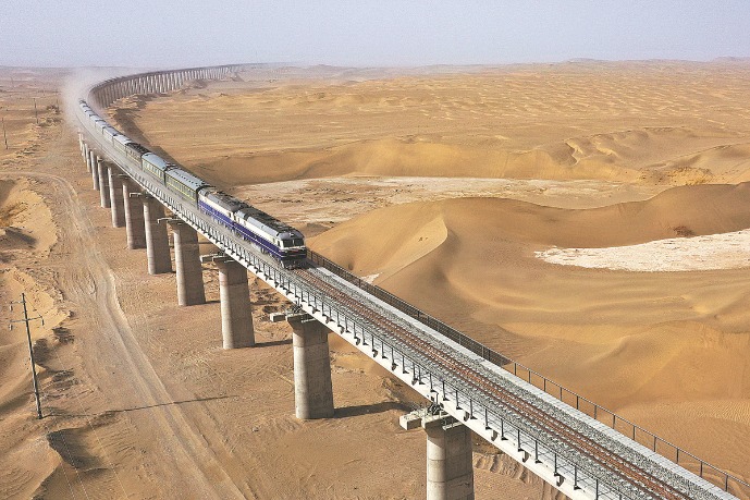 Hotan-Ruoqiang railway completes loop line