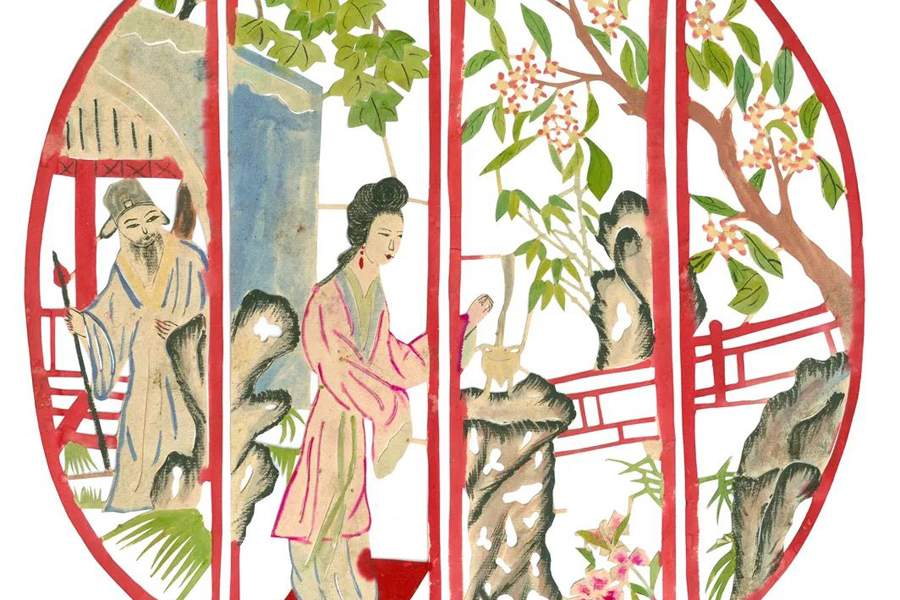 Folk opera-themed paper-cuts on exhibit in Chongqing