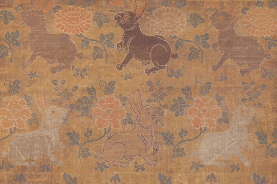 Ming Dynasty gauze with rabbit motifs