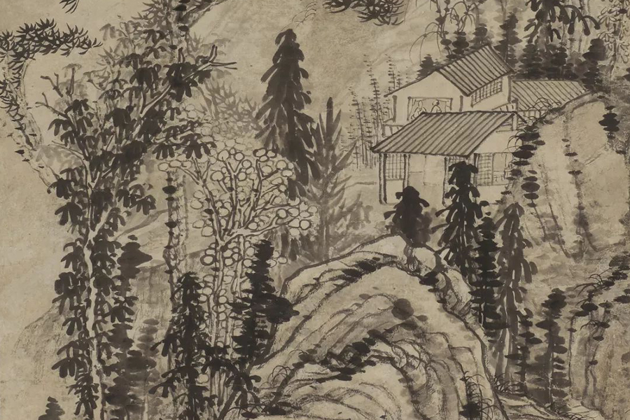 Poetic landscape depicted by Qing Dynasty monk painter