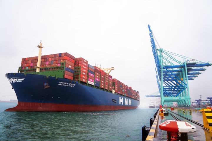 New shipping route links Tianjin with Europe