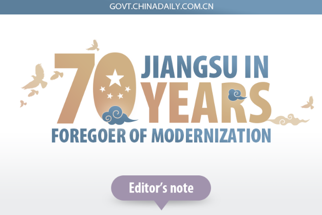 Jiangsu in 70 years: Foregoer of modernization