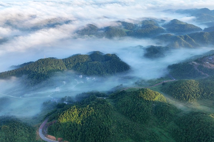 Step into the morning mist at Chongqing's Changpu scenic area