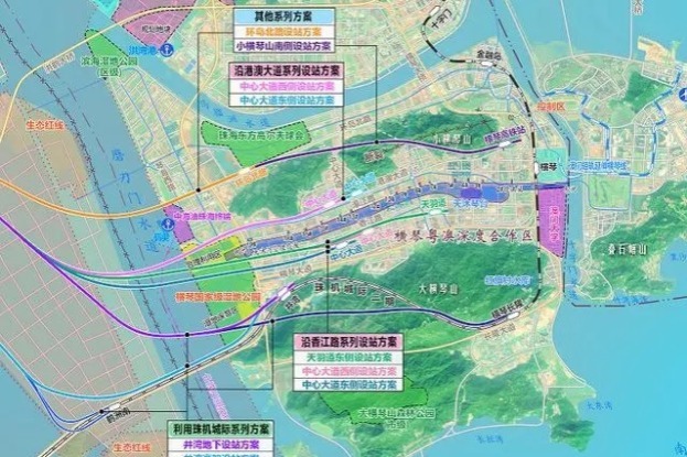 Hengqin Island railway station in bidding phase