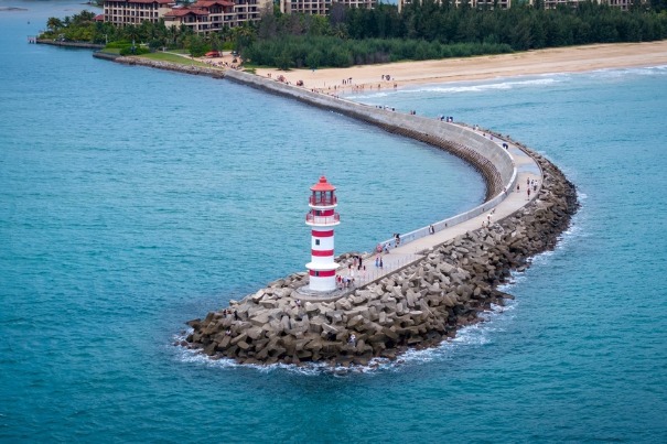 Most beautiful lighthouse on the Shenzhou Peninsula in Hainan