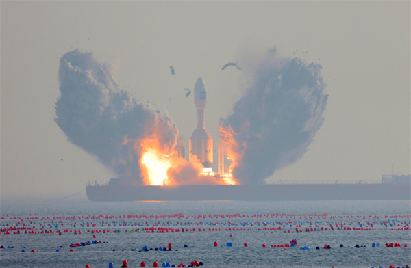 World's mightiest solid-fueled rocket makes maiden flight