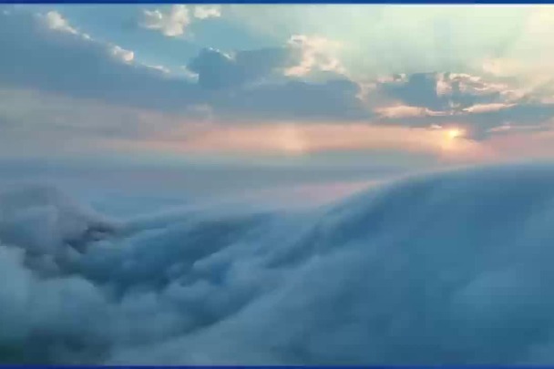 Sea of clouds at the Daheishan scenic area