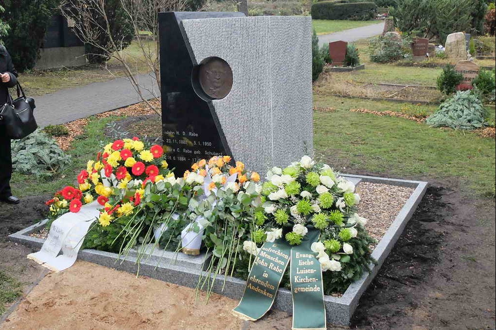 Nanjing Massacre memorized by Rabe's tombstone in Berlin