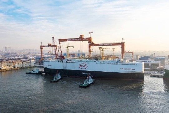 Chinese company BYD's first carrier vessel docks in Spain