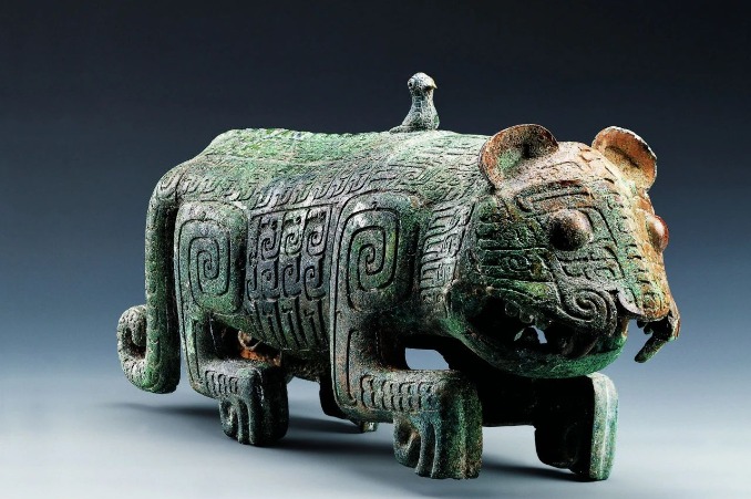 Majestic bronze tiger from over 3,000 years ago