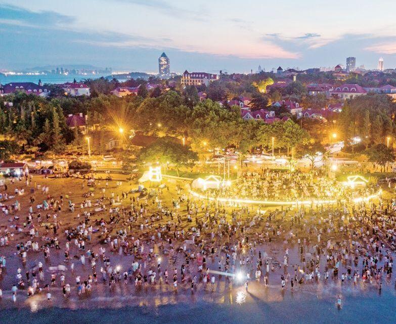 Qingdao city's nocturnal symphony: Beer, beaches and beats