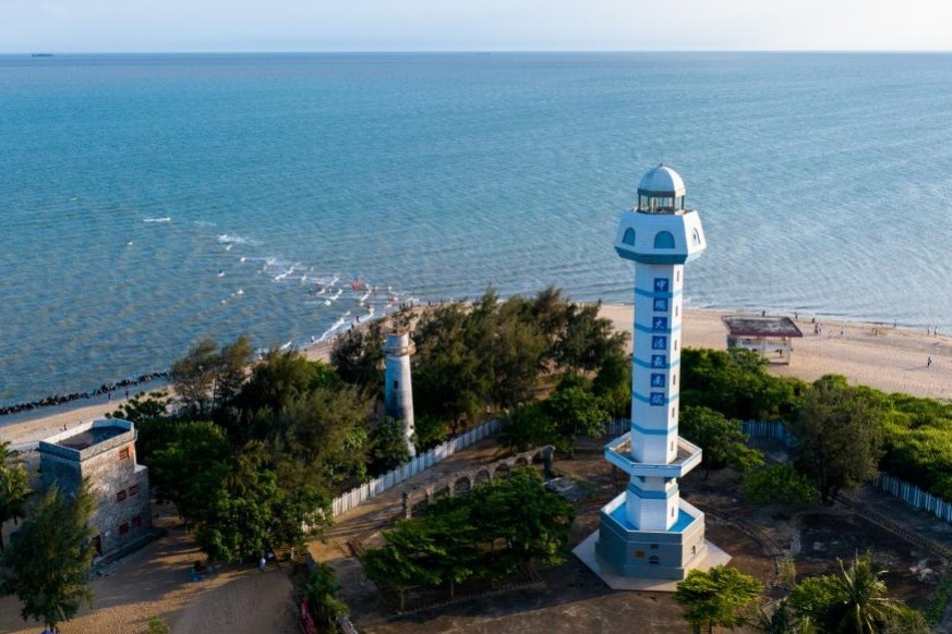 Aerial view of Zhanjiang city in China's Guangdong