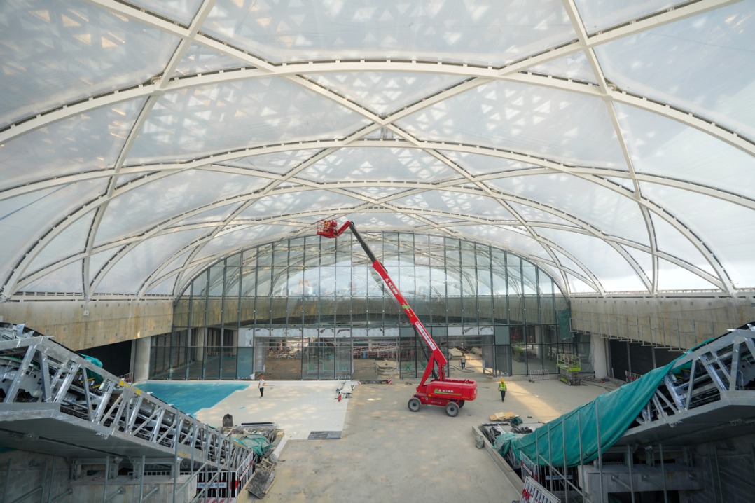 Main structure of Asia's largest underground transportation hub completed