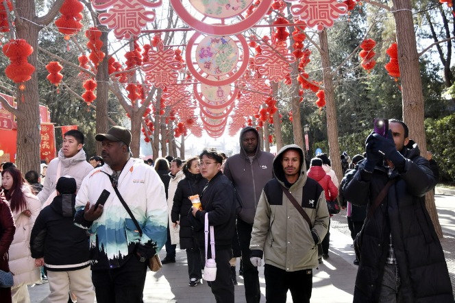 Foreign tourists venture to explore Spring Festival traditions